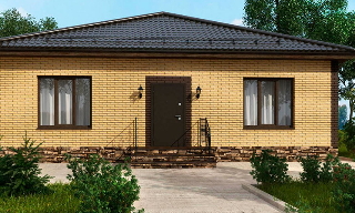Проекты одноэтажных домов из кирпича | Строй-Нву - Новоуральск от 3618 рублей
